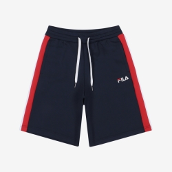 Fila Linear Color Logo - Miesten Shortsit - Laivastonsininen | FI-78673